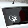Reflective HeartPaw Vinyl Decal - Dog Footprint Car Sticker D9