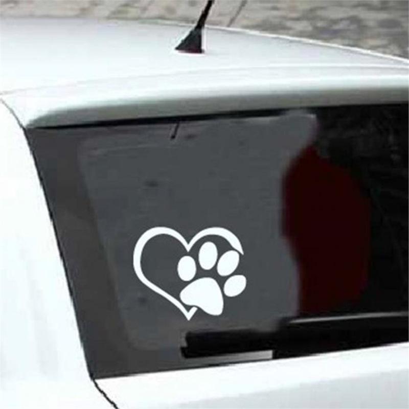 Reflective HeartPaw Vinyl Decal - Dog Footprint Car Sticker D9