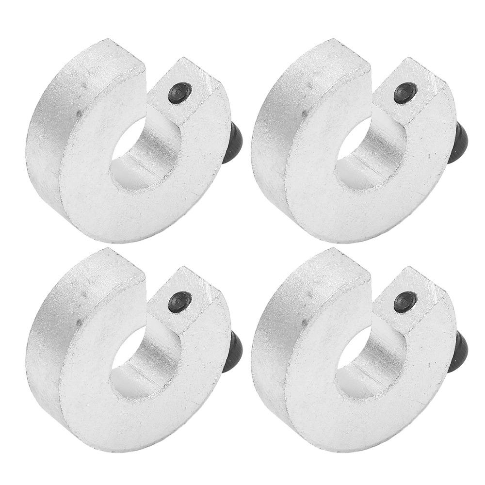 4Pcs SBR12 Linear Rail Stop Collar SBR20 SBR16 Shaft Locking Collar Aluminum Alloy Anodized Clamp-On Design Limit Fixing Ring