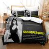 SSSniperWolf 3PCS Bedding Set, Duvet Cover + 2 Pillowcases, Influencer Print Soft Microfiber for Fans Daily Decor