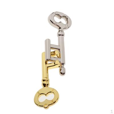 2pcs Kids Adults Mind Training Game Metal Interlock Keys Puzzle Toy