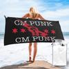 Cm Punk Logo Beach Towel Soft Microfiber Quick Dry Absorbent Quick Towels For Yoga