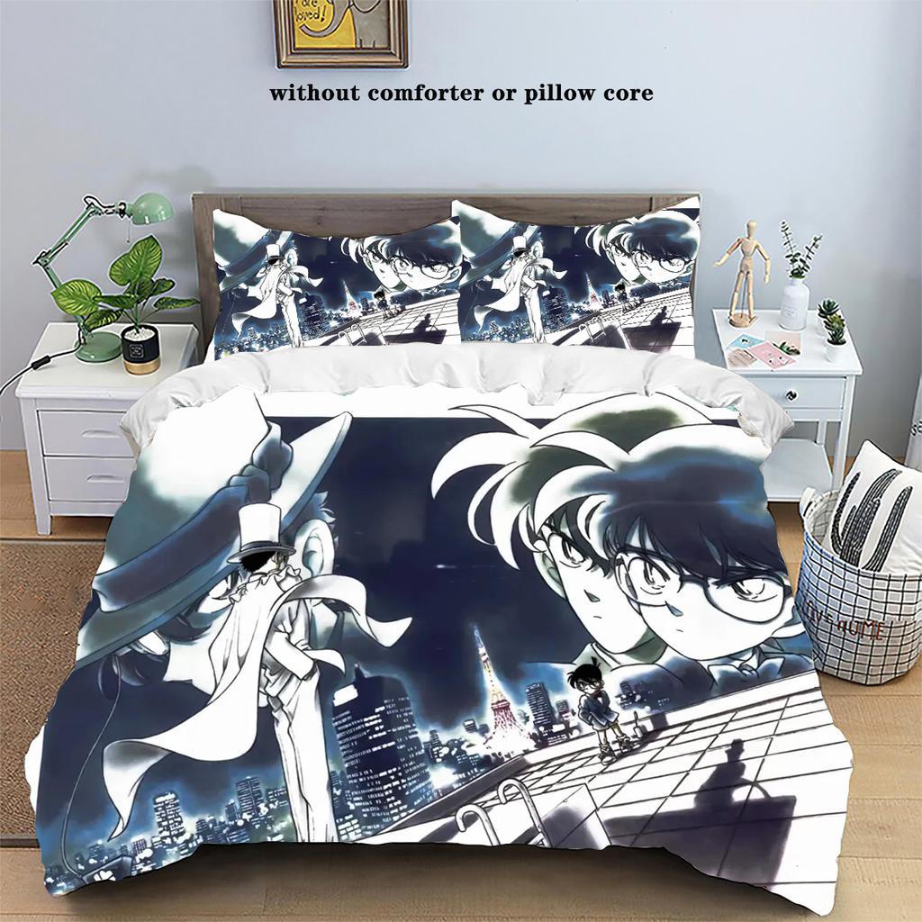 New Detective Conan Cartoon 3d Bedding Set Anime Twin Full Queen King Comforter Cover Set with Pillowcase Duvet Cover Sets Gift