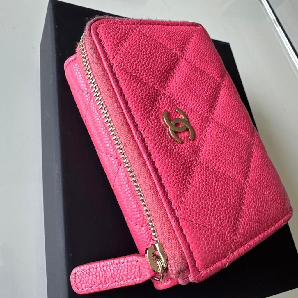 Used CHANEL Pink Quilted Wallet