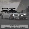 OZ RACING Schwarzer Weißer Logo Aufkleber 1 Stück, Minimalistischer Transparenter Wasserdichter Langlebiger Renn-Vinyl-Aufkleber