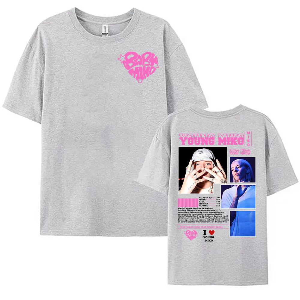 WASSUP Single NEW Tshirt Young Miko Singer Printing Tshirts Cotton Round Neck Female T Shirt Casual Women Unisex Clothing Tee