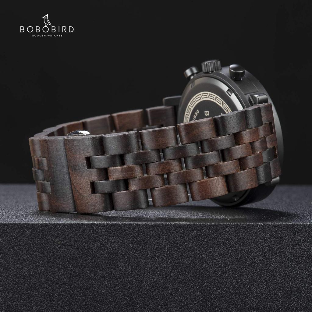 BOBO BIRD Men's Wooden Analog Watch, Lightweight, Popular Gift or Souvenir