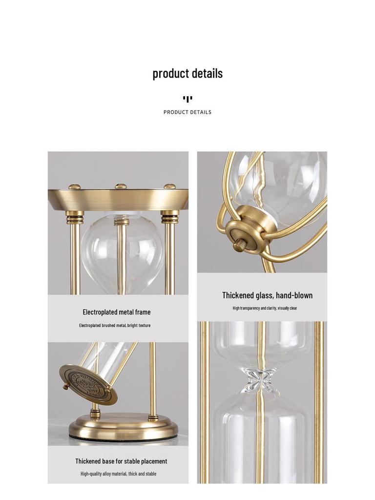 Moderní minimalistické přesýpací hodiny: Sestavitelná luxusní písková dekorace, Stolní ozdoba s tekutým pískem, Kreativní dárek k narozeninám.