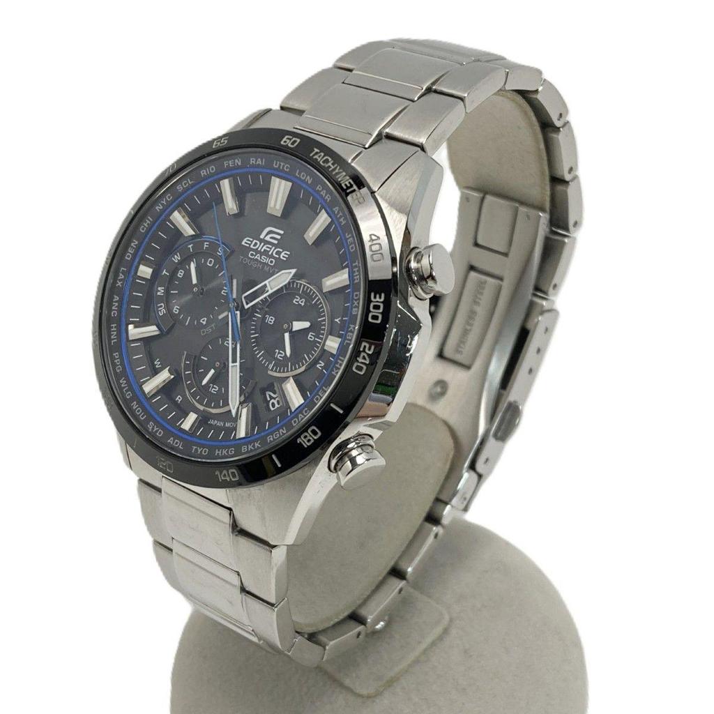 Used CASIO EQW-T650DB-1AJF Black Radio Solar Men's Watch EDIFICE Box and Instruction Manual Included