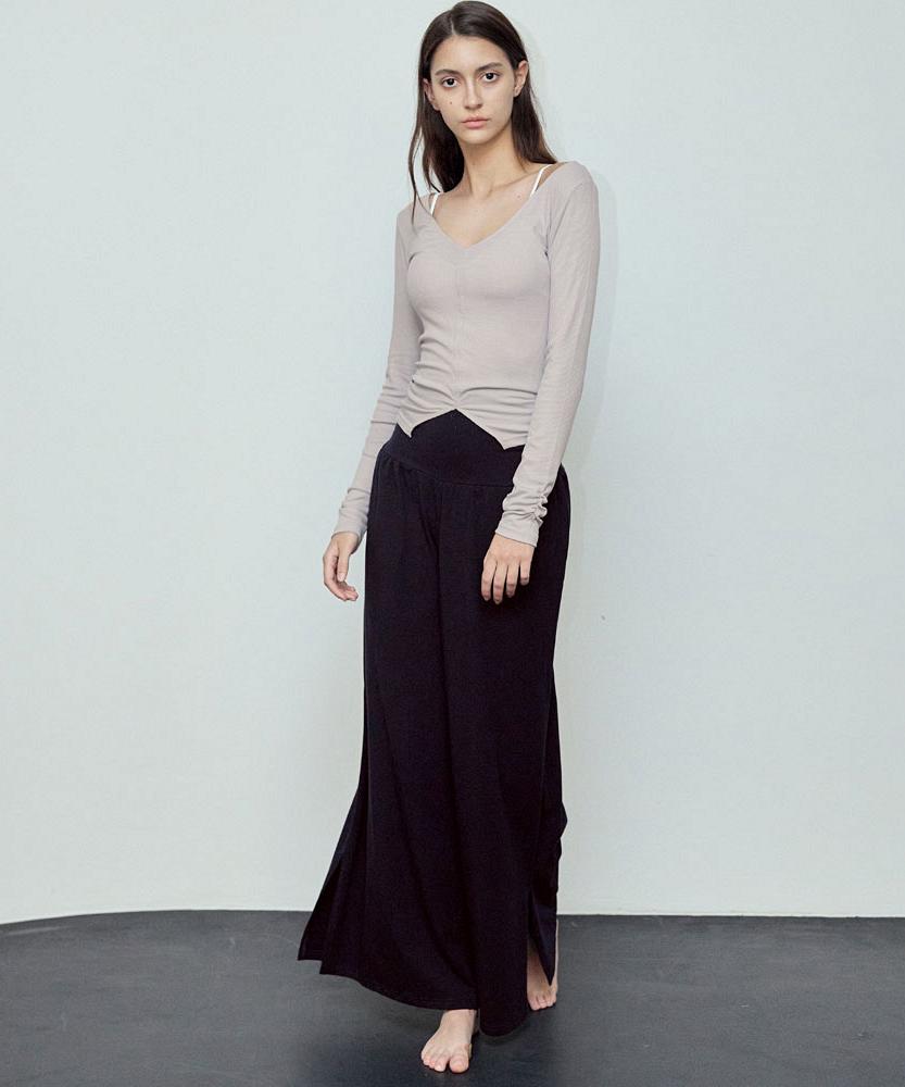 Debiweeo Fuzzy Wide Harem Pants Devi-B0089-Navy