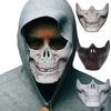Totenkopfmaske Horror Halbgesichts-Skelettmaske für Halloween Karnevalsparty Jagdspiel CS Cosplay Requisiten Totenkopf-förmiger Gesichtsschutz