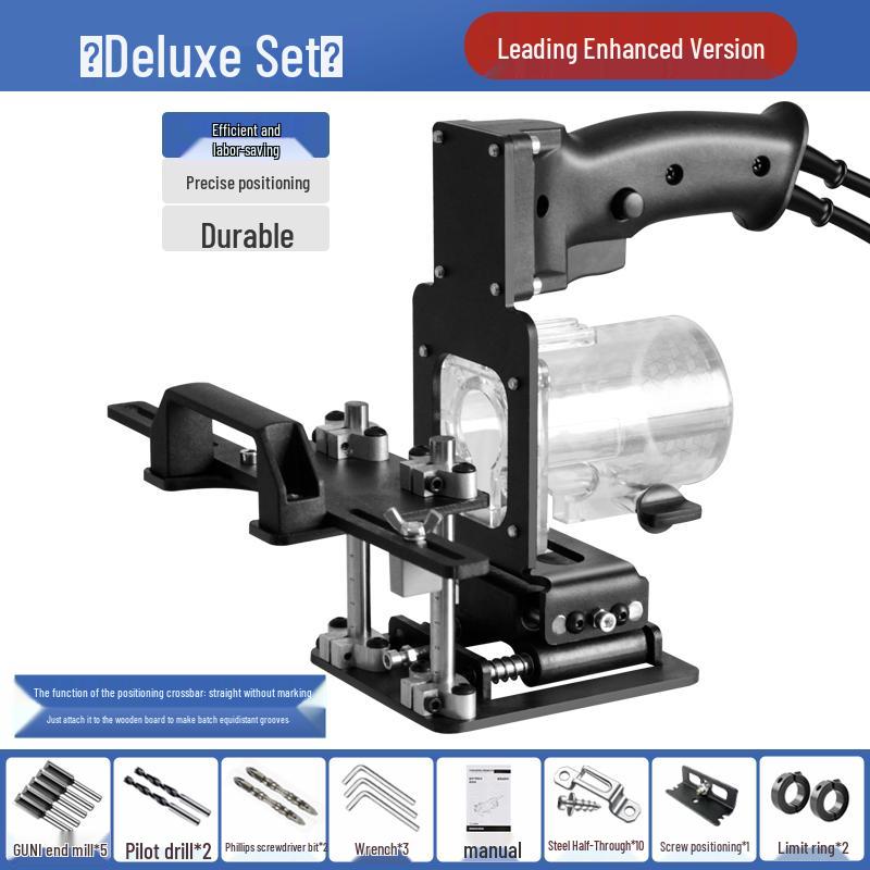 2-in-1 Woodworking Slotter & Trimmer Machine