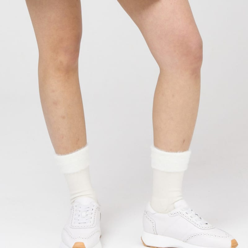 DOYOUKNOWMC ALL SEASON Wings Rib Ivory Wappen Decorated Half Socks