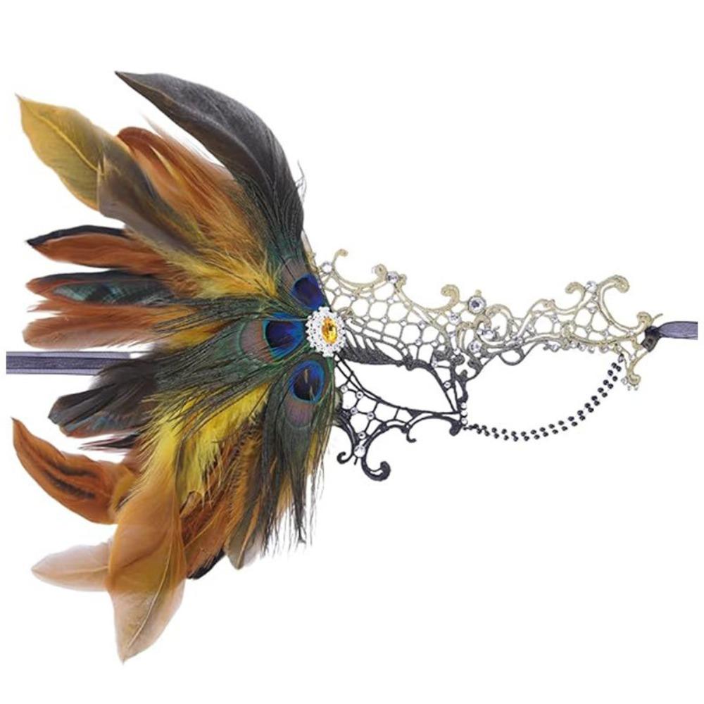 Festival Party Supplies Half Face Mask Carnival Feather Masquerade Mask  Cosplay Festival Party