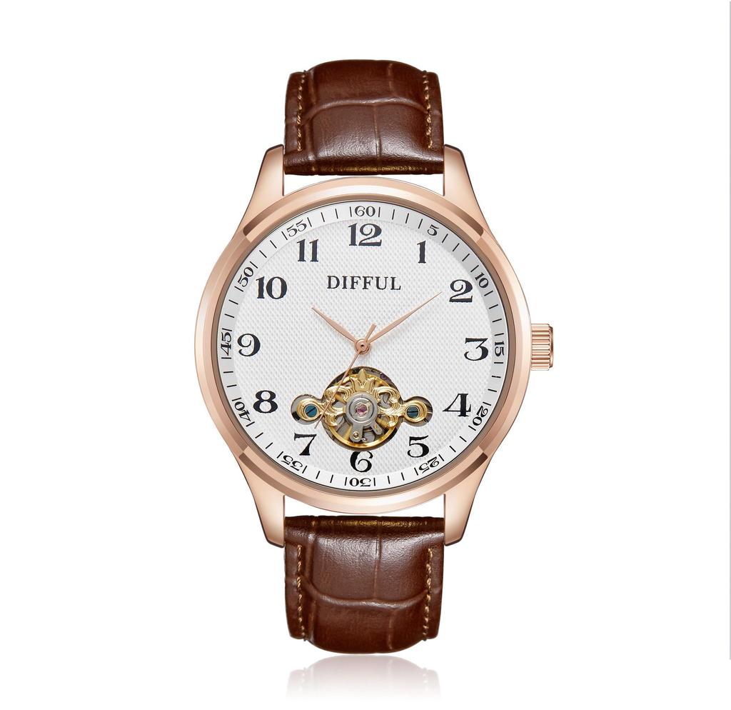 Brand New Men's High-End Waterproof Trendy Hollow Mechanical Watch