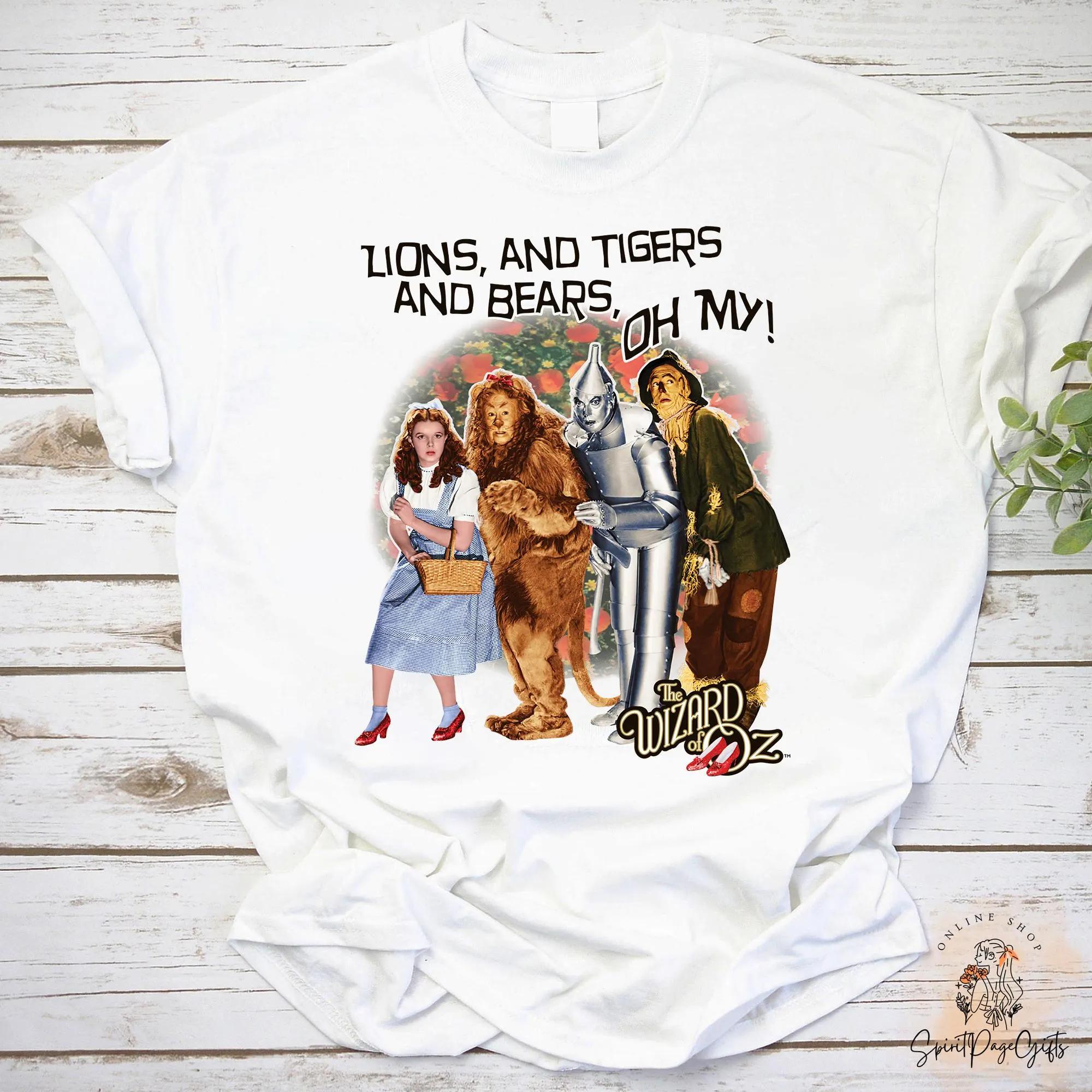 Lion Tiger and Bear The Wizard of Oz Unisexs and Womens Retro Tshirts The Wizard of Oz Shirts Classic Movie Shirts M