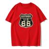 New Summer Men's American Retro T-shirt Hip-hop Fashion Casual Personality 66 Design Short-sleeved Daily Clothing