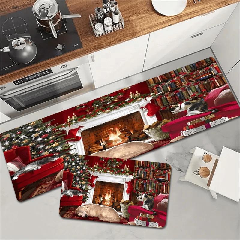 1 ks vánoční dekorace Kuchyňské rohožky Protiskluzové domácí rohožky k dveřím Pop design Koupelnové rohožky Koupelnová předložka Koberce pro domácí dřez Dekorace prádelny