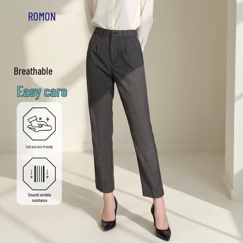

Luomeng Women s High-Waist Straight-Leg Business Suit Pants XL