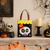 Holiday Photo Props Halloween Candy Bag, Cute Pumpkin Ghost Tote for Kids, Spooky Skeleton Theme Party Supplies Cartoon Pattern Treat Bag Party, Trick