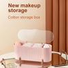 Dust-proof Makeup Organizer Desktop Cosmetics Storage Box Cotton Pads Swabs Beauty Egg Holder Bathroom Jewelry Organizer