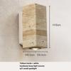 Wabi Sabl Yellow Marble Wall Lamp Japan Bedroom Bedside LIving Room Wall Llght Travertine Stair Corridor Decor Lighting Fixture