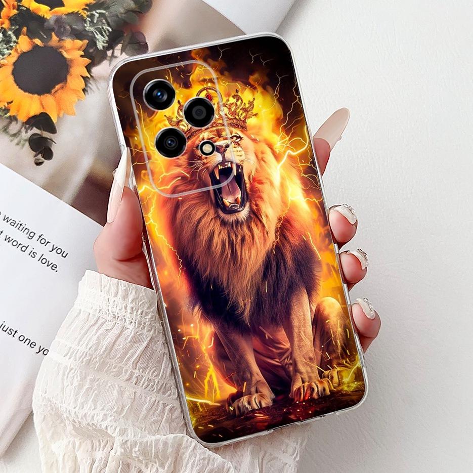 For Honor 200 Lite Case Cute Love Heart Butterfly Painted Cover Clear Silicone Phone Case For Honor 200 Lite 200Lite Soft Fundas