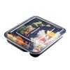 Einweg-Plastikbehälter mit 4 Fächern für Meal Prep