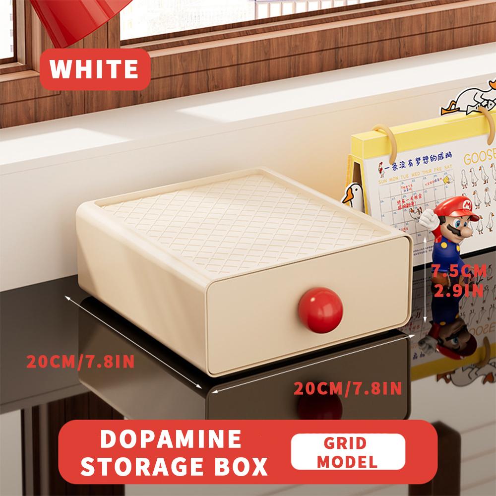 Multi-functional Desktop Drawer Storage Boxes Colorful Dopamine Stationery Cosmetics Sundry Box Home Desk Stackable Organizer