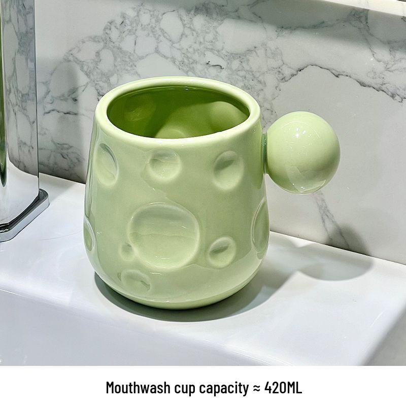 Luxury Ceramic Toothbrush Holder - Elegant High-End Design for Couples