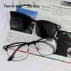 Men's Polarized Semi-Rimless Flip-Up Sunglasses - Magnetic, Minimalist, Outdoor Sports Light Luxury