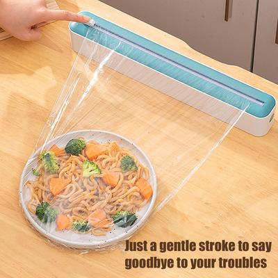 Film Wikkel Dispenser Met Snijder Aluminiumfolie Snijder Voor Voedselverpakking Keuken Handmatige Snijdoos Snel Uitgeven voor Huishoudfolie