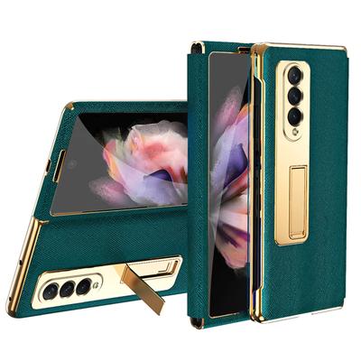 Pro Samsung Galaxy Z Fold 4 3 2 5g Pouzdro Přední sklo Kožený Kickstand Flip Cover Pro Samsung Z Fold 4 Full Protection Case