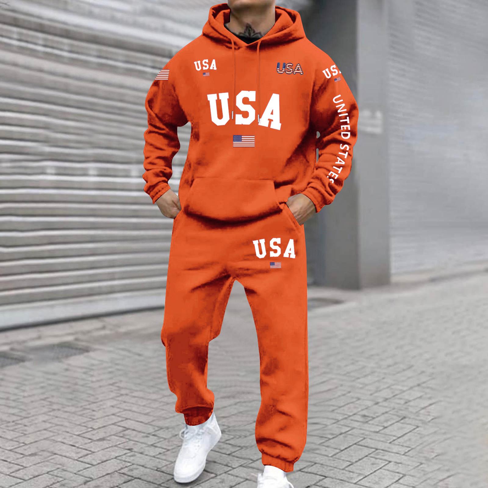 

Мужской комплект толстовки большого размера однотонный с принтом Мужской повседневный спортивный костюм Комплект толстовки XL