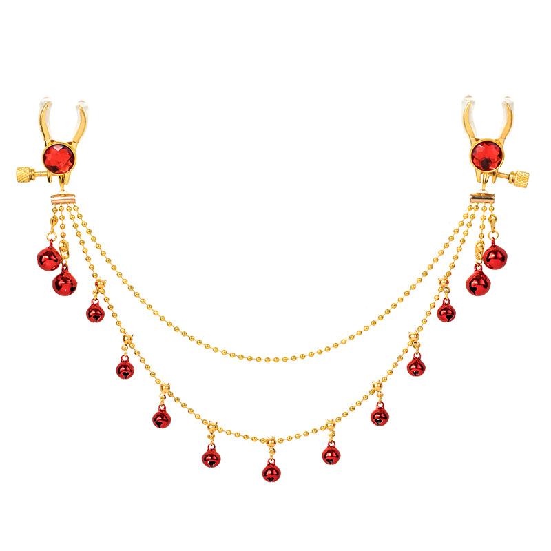 Quaste Brustclip mit Glöckchen Yin Clip Sexspielzeug Set SM Flirten