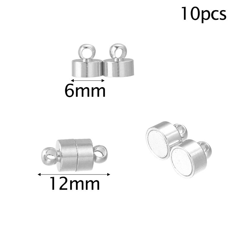 Louleur Round/Heart Strong Magnetic Clasps Magnet End Clasp Connectors for Jewelry Making DIY Bracelet Necklace Accessories