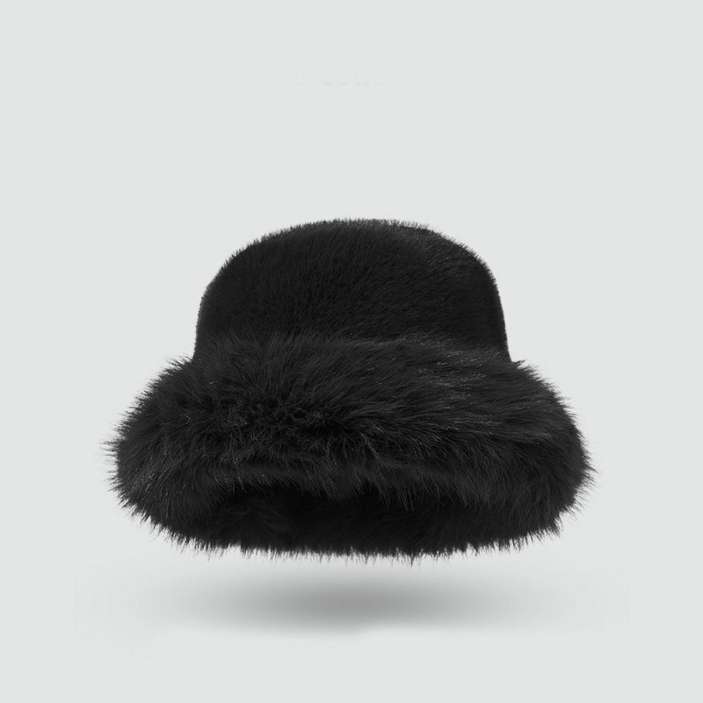 Warm Artificial Fur Hat Fluffy Hat Winter Cap Personality Beanie Hat  Outdoor