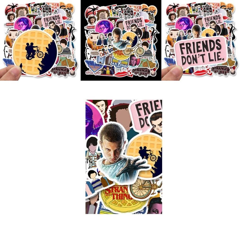 Stranger Things Stickers 50 Pcs Waterproof Pvc Decals For Laptop Guitar Skateboard And More!