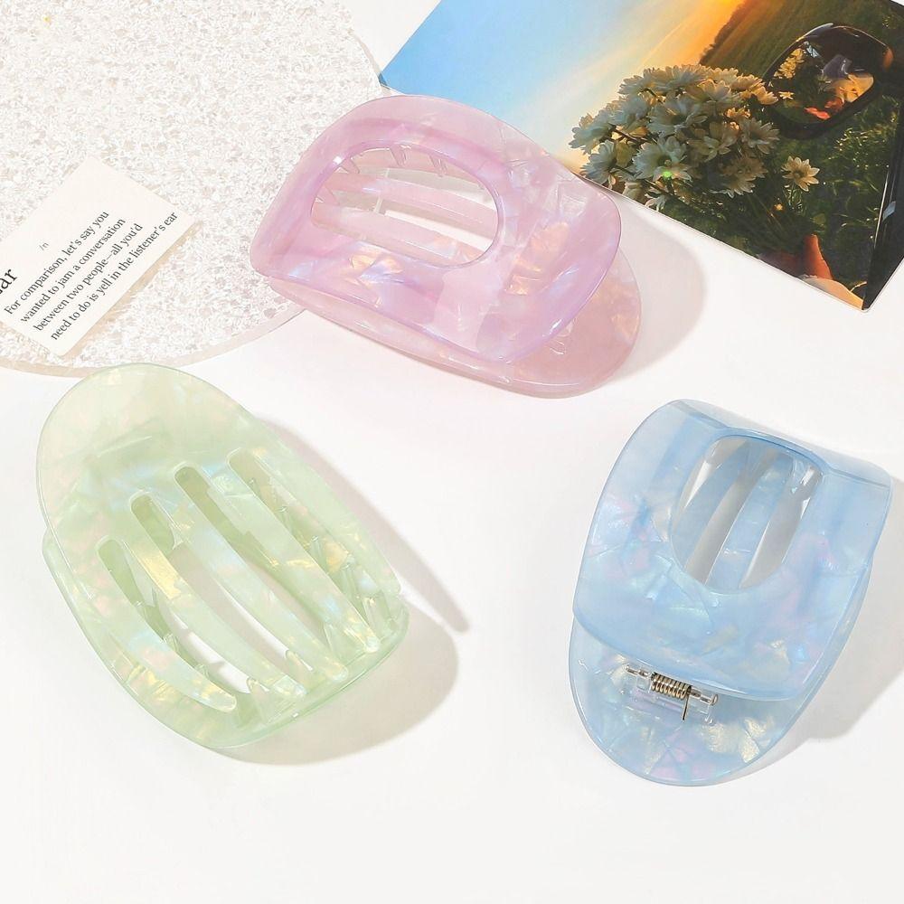 Hair Accessories Leopard Hair Claw Elliptic Shape Acetate Barrettes Acetic Acid Hair Clip  Women