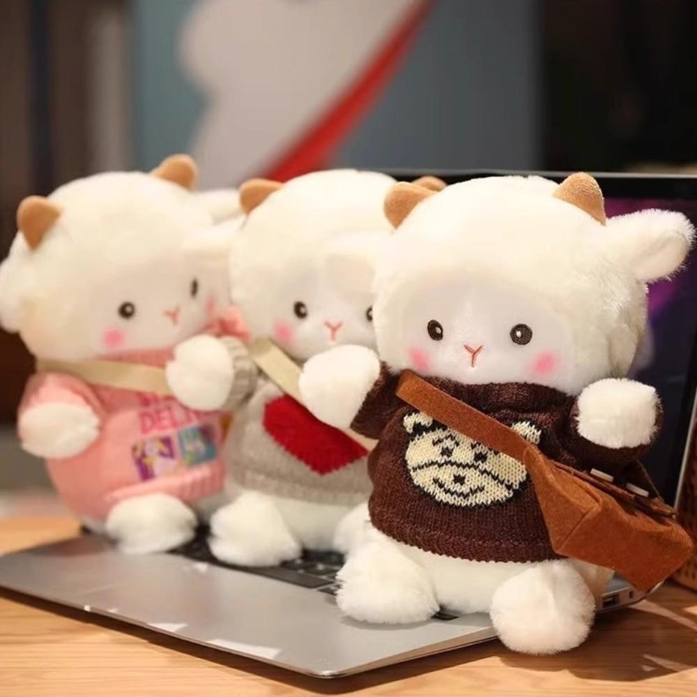 Soft Lamb Doll Plush Toy Kawaii Stuffed Soft Animal Toy Sheep Plush Dolls Car Interior Decoration