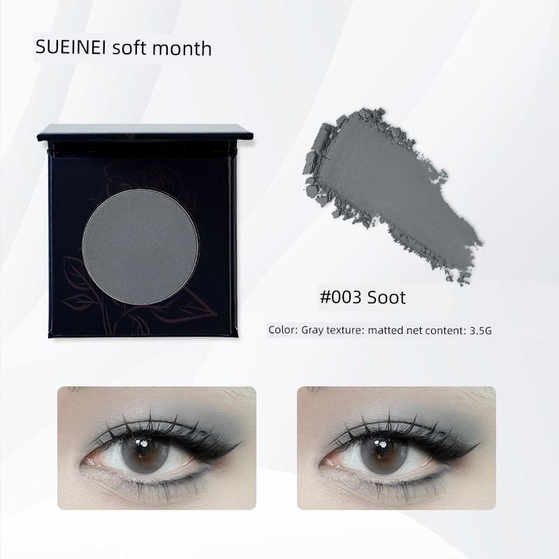 Seckill All Eyeliner! Suetnei Monochrome Eyeshadow Pure Black Black Brown Gray Matte Smoke down to Crouching Silkworm