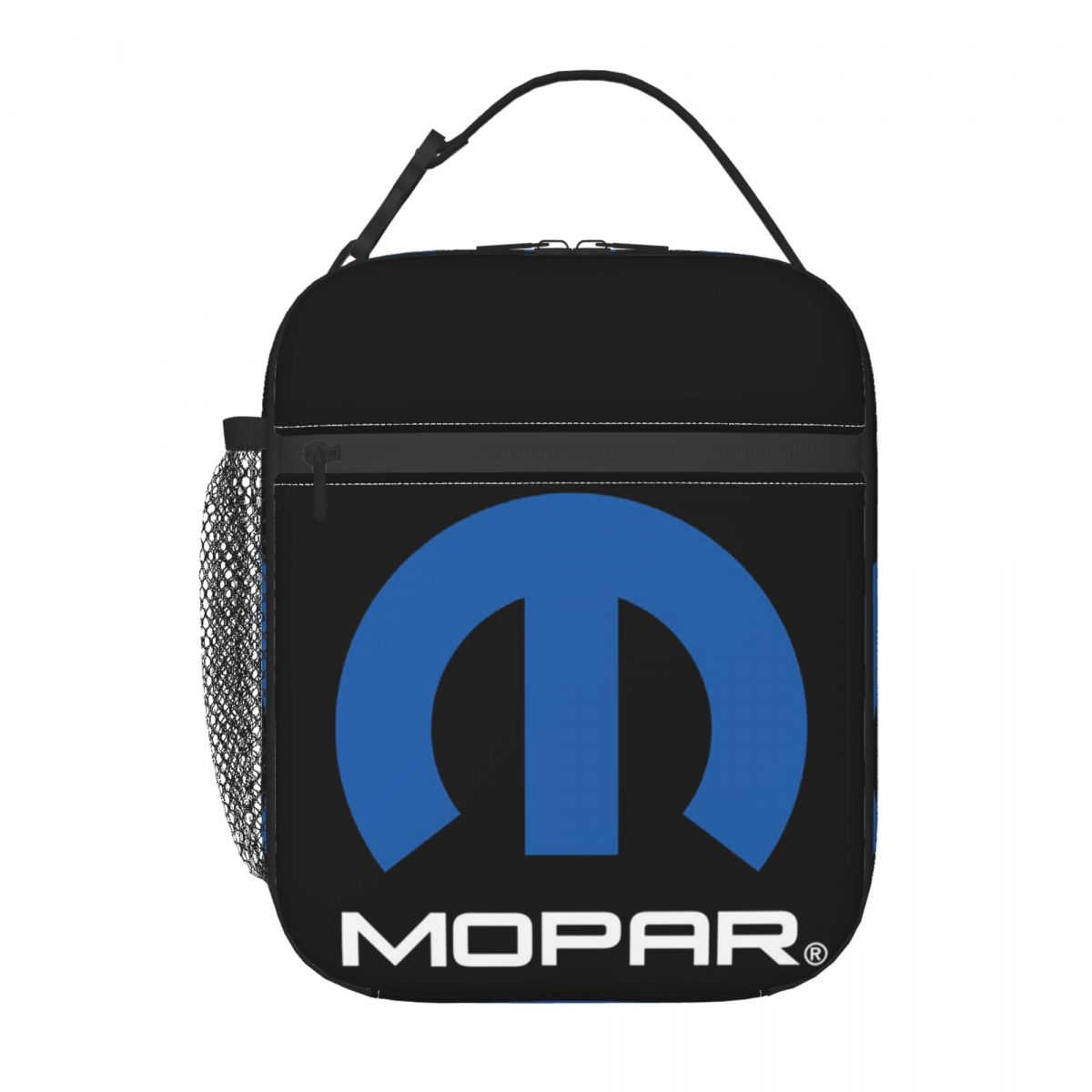 Mopar Black Logo American Trucker Insulated Lunch Bag for Women Kids Portable Food Boxes Thermal Lunch Box Tote One Size