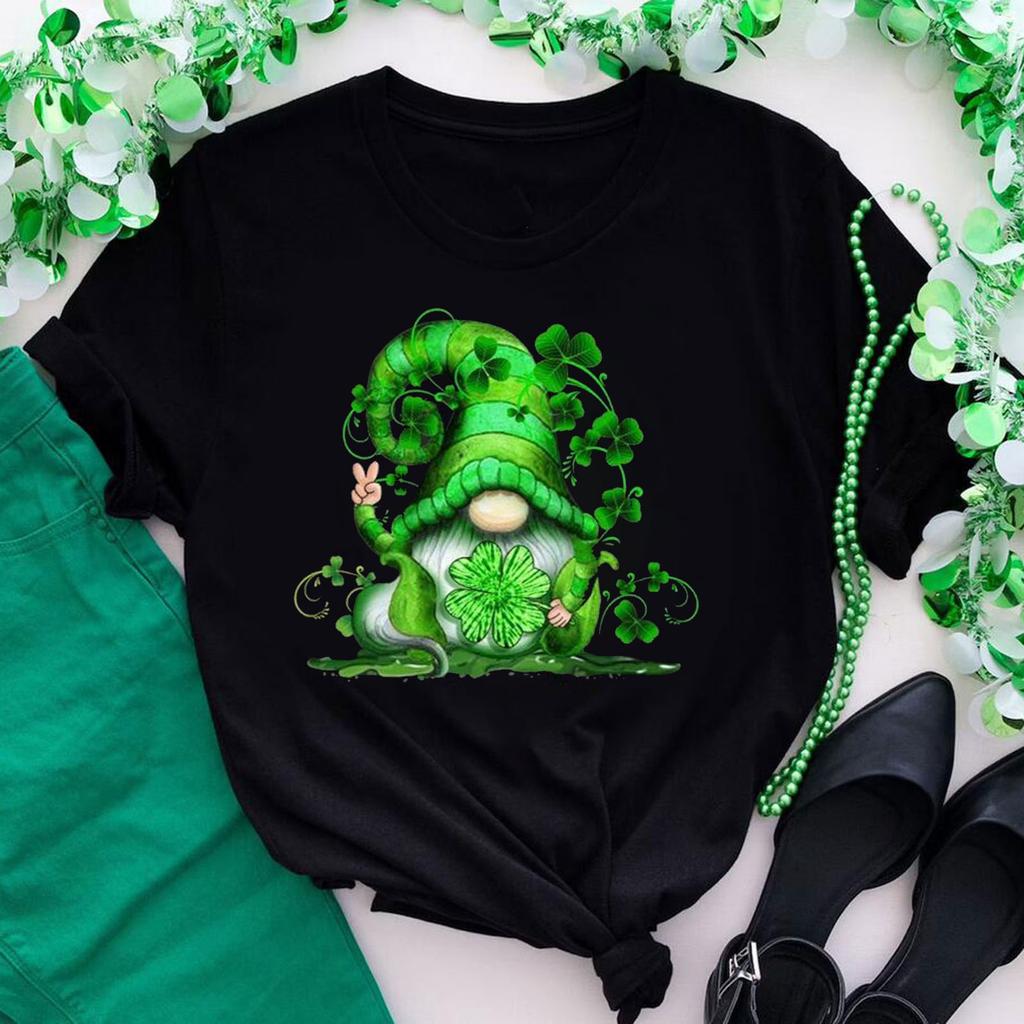 St. Patrick's Day Green Print Women T Shirt Short Sleeve O Neck Loose Women Tshirt Ladies Tee Shirt Tops Clothes Camisetas Mujer