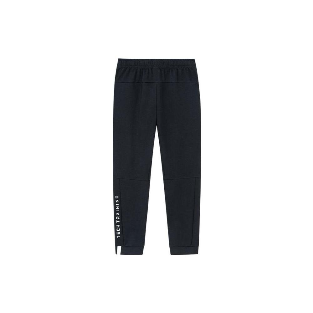 Anta Logo Print Tapered Joggers Men Bottoms Black 152237326-3