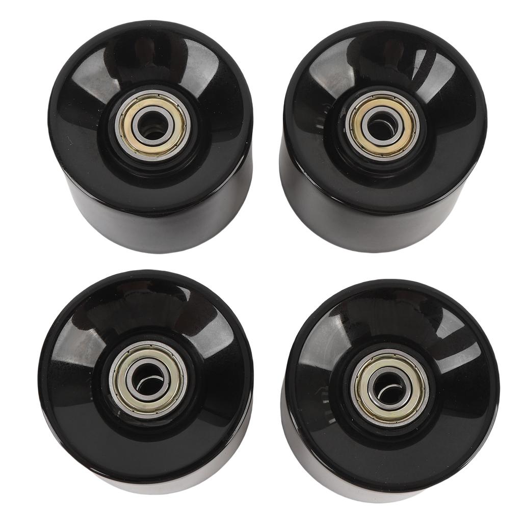 4PCS Skateboard Wheels High Elasticity PU 60x45mm Longboard Roller Wheel with Bearings