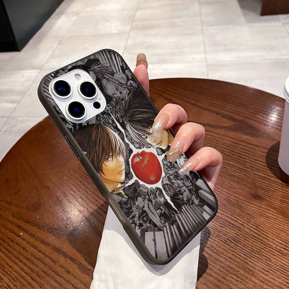 Death Note Anime Phone Case Corrugated Pattern Phone Case For iPhone 17 Air 16 15 14 13 12 11 Plus Pro Max Shockprooof Cover
