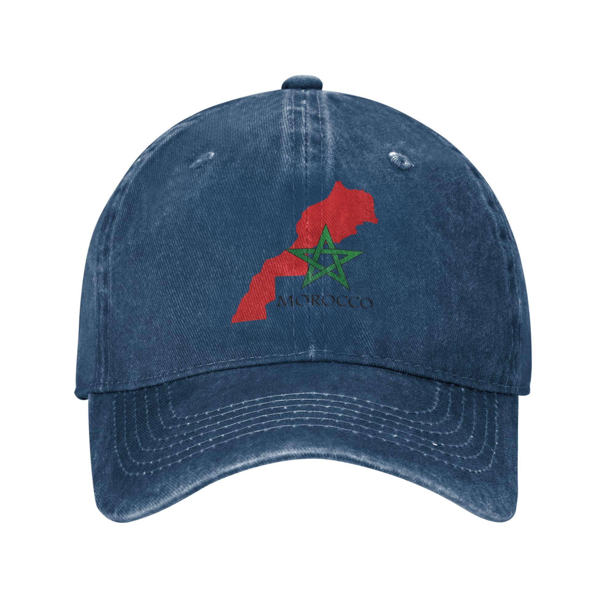 

map of the Kingdom of Morocco Casual Baseball Cap Summer Trucker Hat Sunscreen Hunting Hip Hop Hats Couple Women Baseball Caps One Size