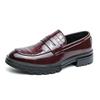 Large Size Leather Shoes 2026 Spring and Autumn Men's One-pedal Lazy Business Dress Groom Wedding Shoes Burgundy