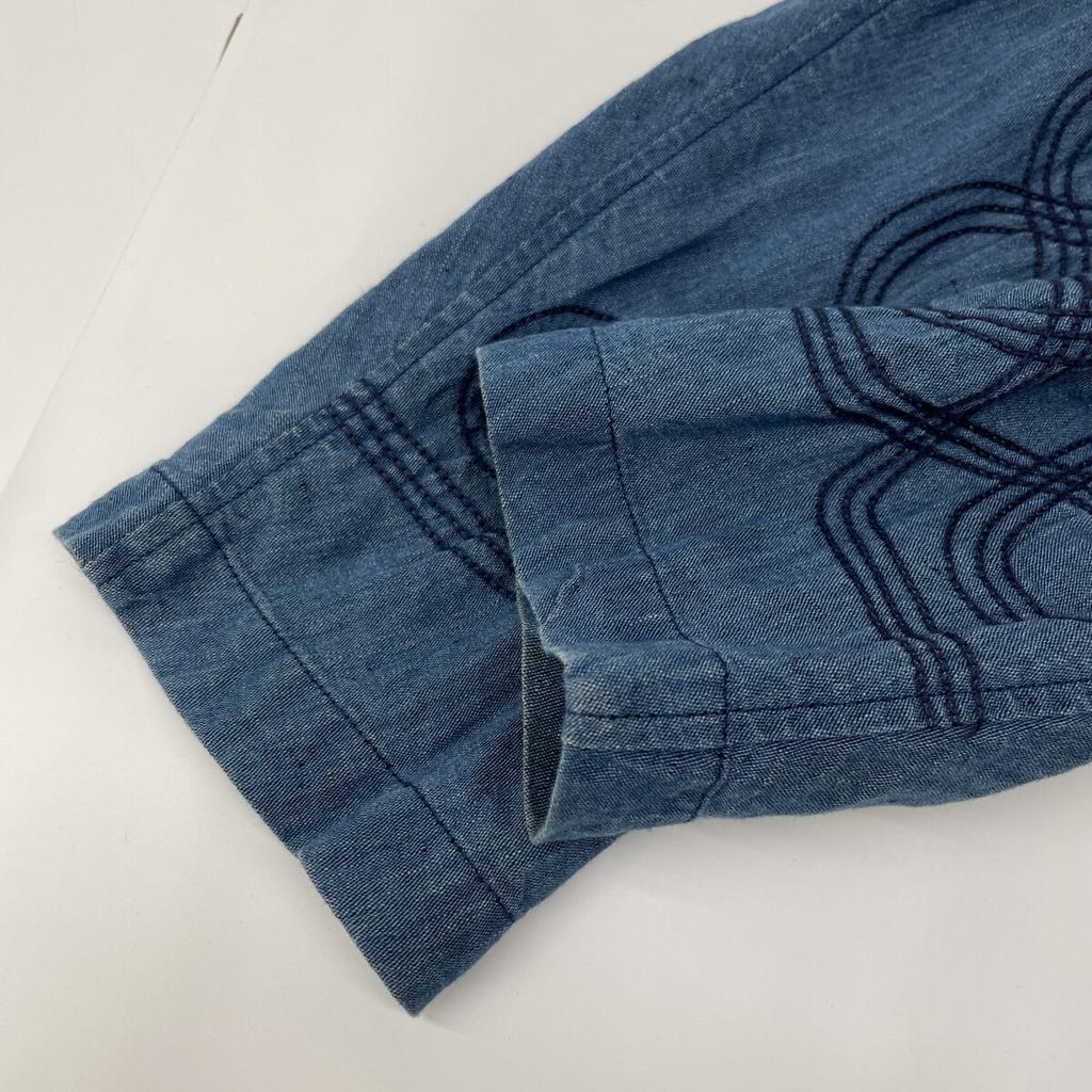 VISVIM Indigo White Owl Champagne Shirt tops 2 IndigoUsed