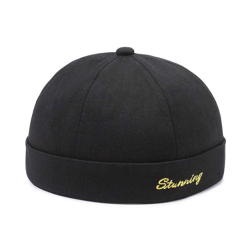Cap Stwnning Letters Adjustable Breathable Round Top Hat Headwear Skullcap Gift
